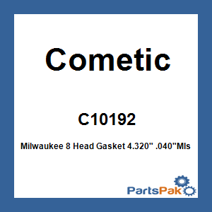 Cometic C10192; Milwaukee 8 Head Gasket 4.320-inch .040-inch Mls Pair Coolant Heads