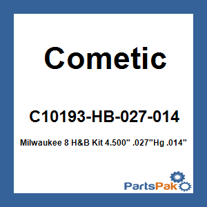 Cometic C10193-HB-027-014; Milwaukee 8 H&B Kit 4.500-inch .027-inch Hg .014-inch Bg Coolant Heads