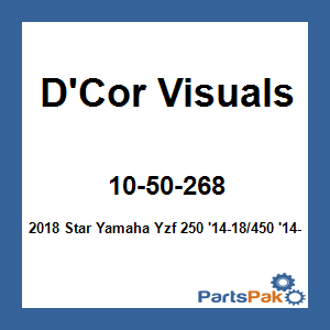 D'Cor Visuals 10-50-268; 2018 Star Fits Yamaha Yzf 250 '14-18/450 '14-17 Graphic Kit