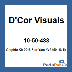 D'Cor Visuals 10-50-488; Graphic Kit 2018 Star Fits Yamaha Yzf 450 '18