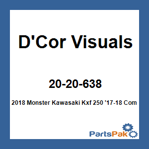 D'Cor Visuals 20-20-638; 2018 Monster Fits Kawasaki Kxf 250 '17-18 Complete Graphic Kit
