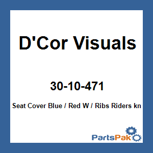 D'Cor Visuals 30-10-471; Seat Cover Blue / Red W / Ribs