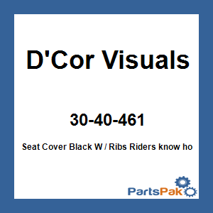 D'cor Visuals Black Dcor Visuals 30-50-451 Gripper Seat Cover 