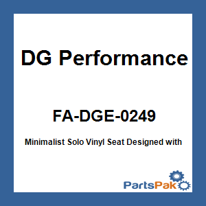 DG Performance FA-DGE-0249; Minimalist Solo Vinyl Seat