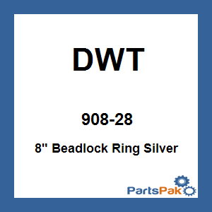 DWT 908-28; 8-inch Beadlock Ring Silver