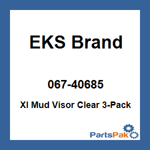 EKS Brand 067-40685; Xl Mud Visor Clear 3-Pack