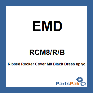 EMD RCM8/R/B; Ribbed Rocker Cover M8 Black