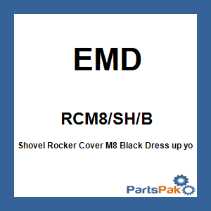 EMD RCM8/SH/B; Shovel Rocker Cover M8 Black