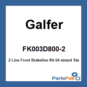 Galfer FK003D800-2; 2 Line Front Brakeline Kit