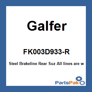 Galfer FK003D933-R; Steel Brakeline Rear Suzuki