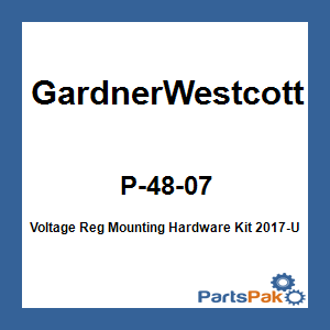 GardnerWestcott P-48-07; Voltage Reg Mounting Hardware Kit 2017-Up Flt M8