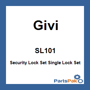 Givi SL101; Security Lock Set Single Lock Set