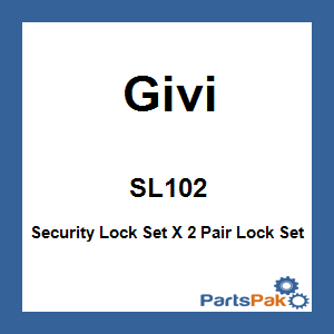Givi SL102; Security Lock Set X 2 Pair Lock Set