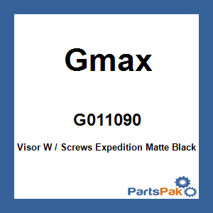 Gmax G011090; Visor W / Screws Expedition Matte Black / White Gm-11
