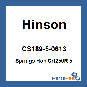 Hinson CS189-5-0613; Springs Fits Honda Crf250R 5