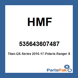 HMF 535643607487; Titan-QS-Series 2016-17-Polaris-Ranger XP 900/1000-Slip On-Round-Side-Stainless-Steel-Billet Recessed