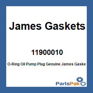 James Gaskets 11900010; O-Ring Oil Pump Plug