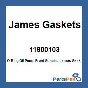 James Gaskets 11900103; O-Ring Oil Pump Front