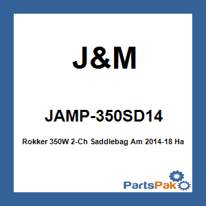 J&M JAMP-350SD14; Rokker 350W 2-Ch Saddlebag Am 2014-18 Harley