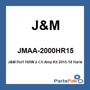 J&M JMAA-2000HR15; J&M Perf 180W 2-Ch Amp Kit 2015-18 Harley Roadglide