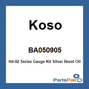 Koso BA050905; Hd-02 Series Gauge Kit Silver Bezel Oil Temp