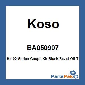 Koso BA050907; Hd-02 Series Gauge Kit Black Bezel Oil Temp