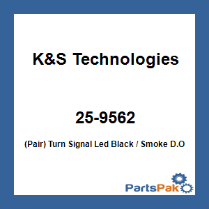 K&S Technologies 25-9562; (Pair) Turn Signal Led Black / Smoke