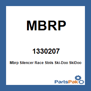 MBRP 1330207; Mbrp Silencer Race Stainless Fits Ski-Doo Fits SkiDoo 600 Mx Z Rs Race Sled Snowmobile