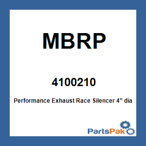 MBRP 4100210; Performance Exhaust Race Silencer