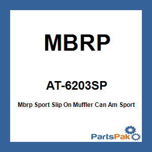 MBRP AT-6203SP; Mbrp Sport Slip On Muffler Can Am