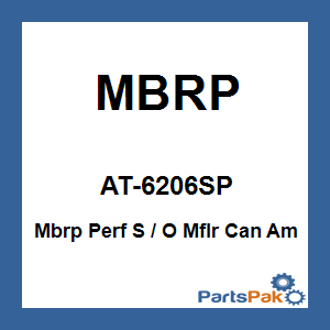 MBRP AT-6206SP; Mbrp Perf Slip-On Muffler Can Am