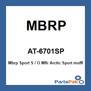 MBRP AT-6701SP; Mbrp Sport Slip-On Muffler Arctic