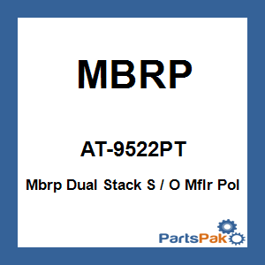 MBRP AT-9522PT; Mbrp Dual Stack Slip-On Muffler Fits Polaris