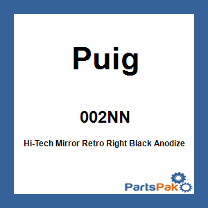 Puig 002NN; Hi-Tech Mirror Retro Right Black