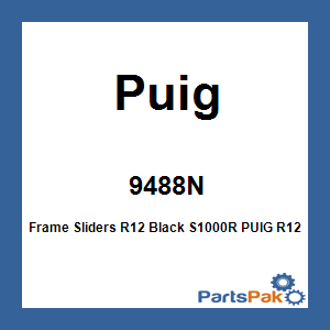 Puig Frame Sliders R12 Black for S1000R 9488N