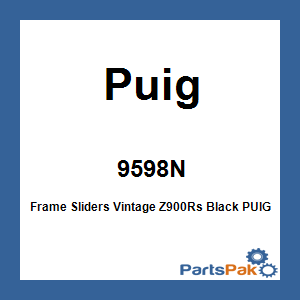 Puig 9598N; Frame Sliders Vintage Z900Rs Black