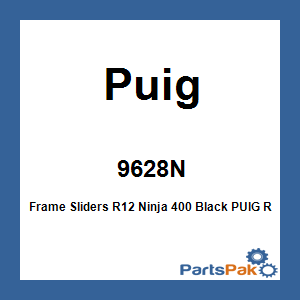 Puig 9628N; Frame Sliders R12 Ninja 400 Black