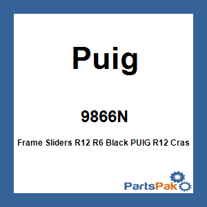 Puig 9866N; Frame Sliders R12 R6 Black