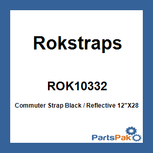 Rokstraps ROK10332; Commuter Strap Black / Reflective 12-inch X28-inch X1/2-inch