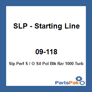 SLP - Starting Line Products 09-118; Slp Perf Slip-On Sil Pol Blk Rzr 1000 Turbo