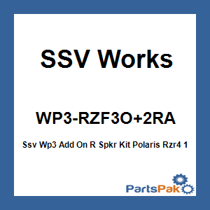 SSV Works WP3-RZF3O+2RA; Ssv Wp3 Add On R Spkr Kit Fits Polaris Rzr4 1000 4 Spkr Rear