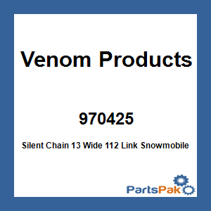 Venom Products 970425; Silent Chain 13 Wide 112 Link Snowmobile