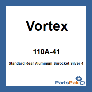 Vortex 110A-41; Standard Rear Aluminum Sprocket Silver 41T
