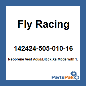 Fly Racing 142424-505-010-16; Neoprene Vest Aqua/Black Xs