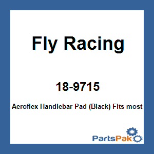 Fly Racing 18-9715; Aeroflex Handlebar Pad (Black)