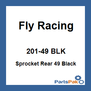 Fly Racing 201-49 BLK; Sprocket Rear 49 Black