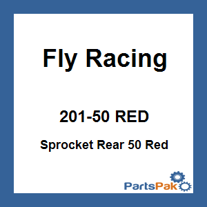 Fly Racing 201-50 RED; Sprocket Rear 50 Red