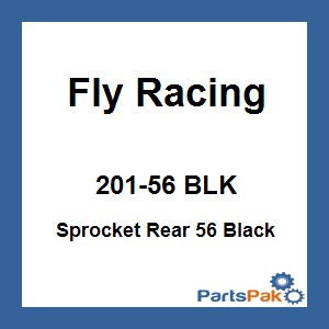 Fly Racing 201-56 BLK; Sprocket Rear 56 Black