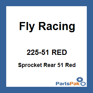 Fly Racing 225-51 RED; Sprocket Rear 51 Red