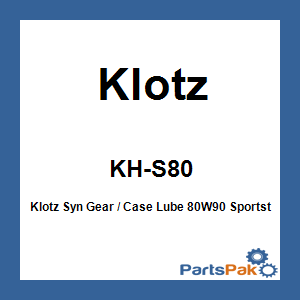 Klotz KH-S80; Klotz Syn Gear / Case Lube 80W90 Sportsters